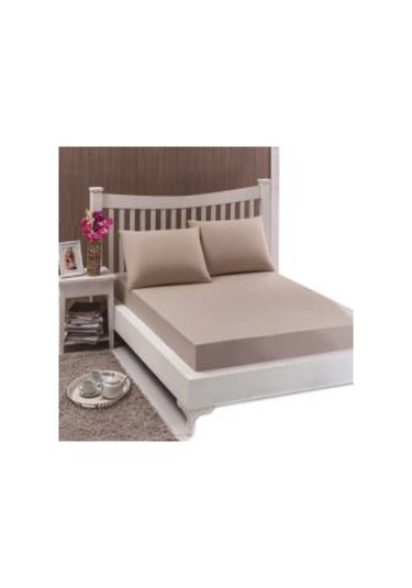 Mer-Tim Lastikli 100X200 Penye Çarşaf Tek Kişilik - Sütlü Kahve