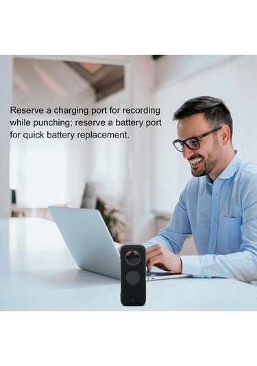 Pazly X2 Silikon Kılıf Insta360 One İçin - Ekran Ve Gövde Koruyucu Kapağı - Eb- -