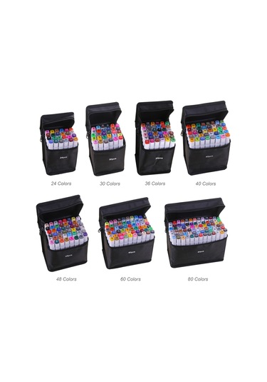 Xiyyadms 30 Renkli Çift Uçlu Kalem - Su Geçirmez, Hızlı Kuruyan Sanat Markerları İle Çizim Ve Yazı İçin Taşıma Çantası Hediyelik Diğer