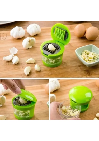 Liangmei 1 Adet Çok Fonksiyonlu Plastik Sarımsak Presi Baskı Yeşil