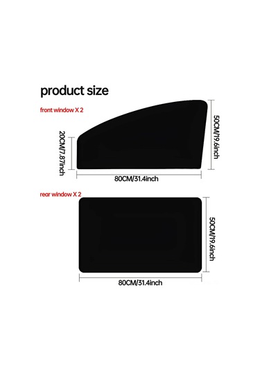 Maiyame Araç Pencere Manyetik Gölgelik Seti: Tam Gölgeleme & Uv Koruma, 4 Adet Sürücü+yardımcı+2 Arka , Evrensel Kullanım, Gizlilik Sağlar