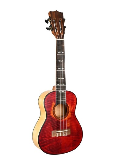 Dmx Guitars Flame Series Concert Ukulele Cherry Flame
