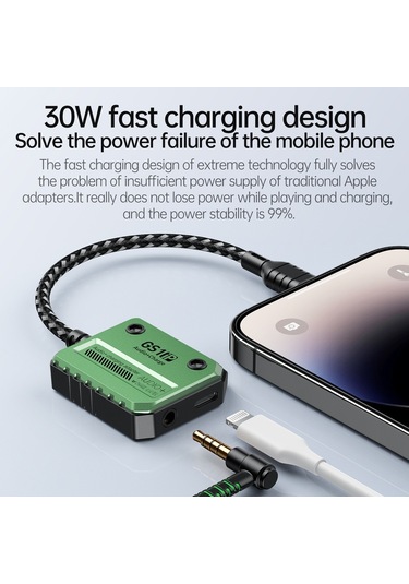 PLEXTONE GS1 iPhone Mıknatıslı Lightning to 3.5mm Kulaklık + 30W