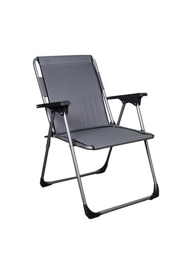 Alin Metal Lüks 4''lü Katlanır Sandalye Ve Masa Seti Gri Gri