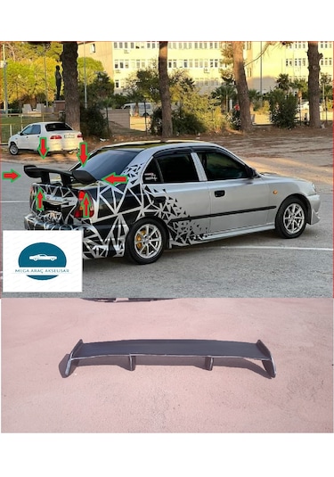 Hyundai Accent Admire Rüzgarlık Boyasız Ham Siyah Fiberclass