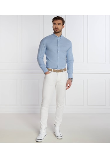 Tommy Hilfiger Erkek Regular Fit Pamuklu Gömlek Mavi