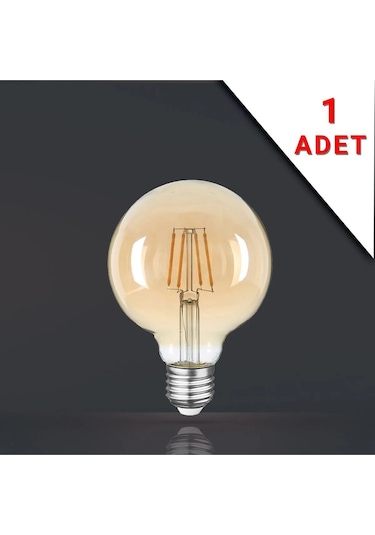 Rustik Led Ampül E27 Duy G95 Glop Model 1 Adet 4 Watt