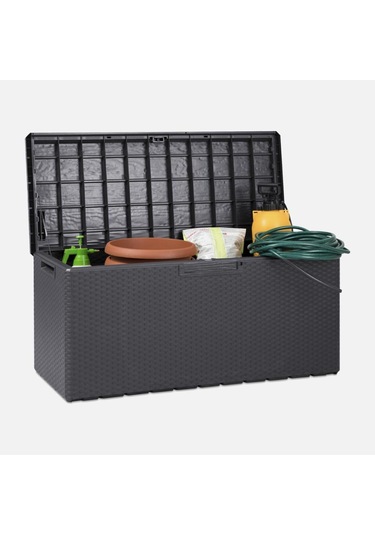 Bahçe Balkon Plastik Sandık 340 Litre Antrasit