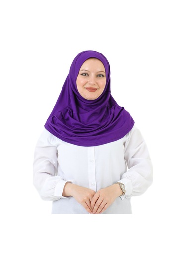 Hazır Giyim Türban Yumuşak Başörtü Şal - Mor Mor