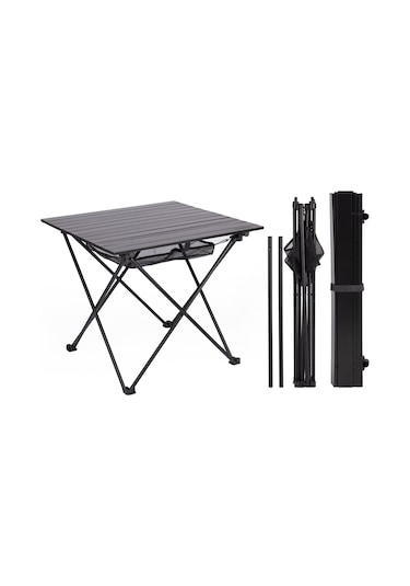 Evolite Nature Katlanabilir Kamp Masası Orta (50 x 55 x 53cm) Siyah
