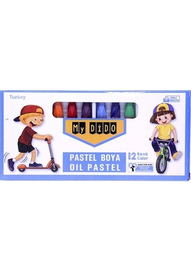 My Dido Pastel Boya Karton Kutu Köşeli 12 Renk Mavi Kapak