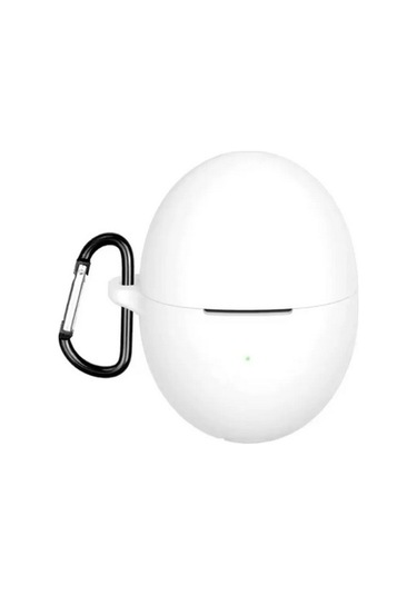 Adige Huawei Buds 6 Uyumlu Kulaklık Kılıfı Silikon Beyaz Beyaz