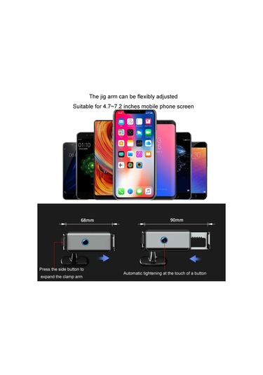 Sones Araç Hava Çıkışı Akıllı Navigasyon Elektrikli Cep Telefonu Tutucu, Renk: 660 Gri