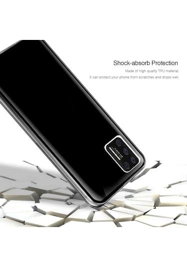 Teknomoda Samsung Galaxy Uyumlu M51 Kılıf 360 Şeffaf Ön Arka Korumalı Silikon