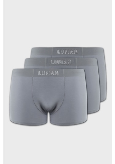 Lufian Mark 3 Adet Erkek Modal Boxer Açık Gri Açık Gri 111080035100180 Açık Gri