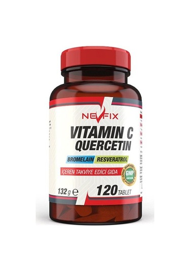 Nevfix Vitamin C Quercetin Bromelain 120 Tablet & Nevfix Vitamin