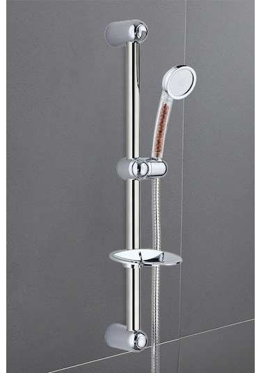 Duş Takımı Bocuklu Filtreli Ve Su Tasarruflu Arıtmalı Gsa Set Sürgülü Örgülü Spralli Gümüş