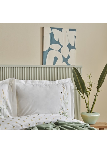 Karaca Home Herbal %100 Pamuk Çift Kişilik Nevresim Pike Set Beyaz