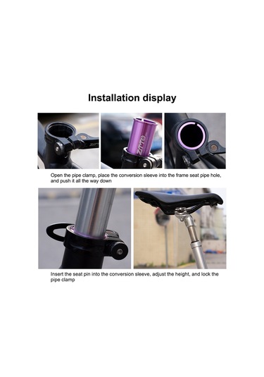 Ztto Bisiklet Koltuğu Sonrası Adaptör Alüminyum Bisiklet Koltuğu Sonrası Boru Azaltıcı Kol Dönüştürücü - 25,4 Mm'den 27,2 Mm'ye