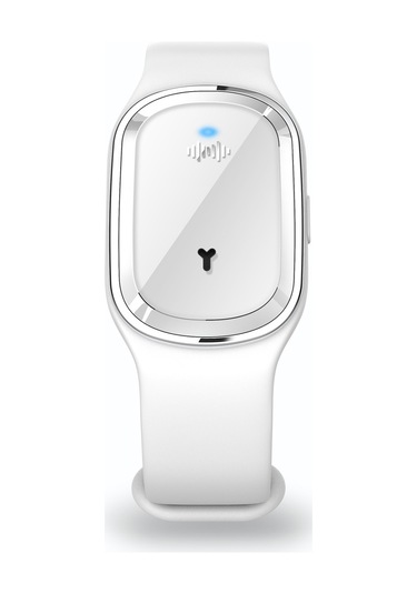 Aubyhe M1 Beyaz Ultrasonik Sinek Kovucu Bileklik - Kimyasal Yok, Çocuklar İçin Güvenli, Dış Mekan Taşınabilir, Pil İle Çalışır Sayı Göstergesi Yok