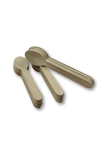 Kullan At Ahşap Naturel Tahta Kaşık 50 Adet