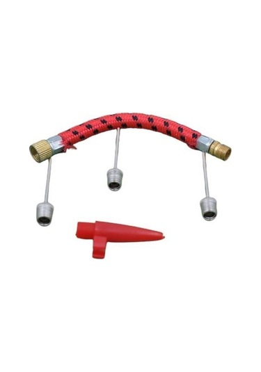 Pompa İğne Başlık Seti Top Bisiklet Lastiği Şişirme İğneleri Siyah