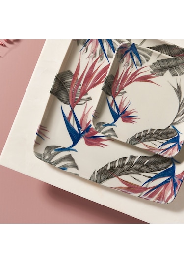 GÜRAL KANSAS 33 PARÇA 6 KİŞİLİK KARE BONE KAHVALTI TAKIMI - 1967 Çok Renkli