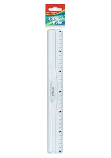 Keyroad Plastik Cetvel 30cm Şeffaf - 4 Adet Şeffaf
