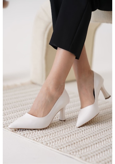 Alexandra Kadın Beyaz Stiletto Beyaz