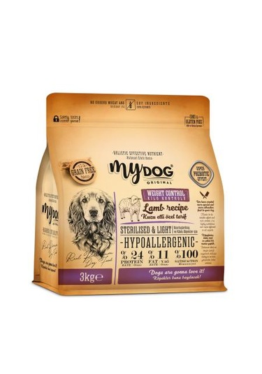 Mydog Az Tahıllı Kuzu Etli Diyet & Kısır Köpek Maması 3kg
