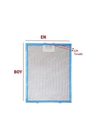 Ankastre Aspiratör Davlumbaz Alüminyum Yağ Filtresi - 265852328