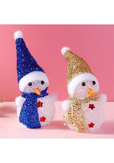 Renk Değiştiren Pilli. Led Kardan Adam - 15Cm X 6Cm