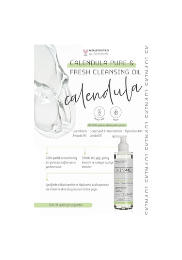 Kalendula Saf & Tazeleyici Cilt Temizleme Yağı 200 Ml