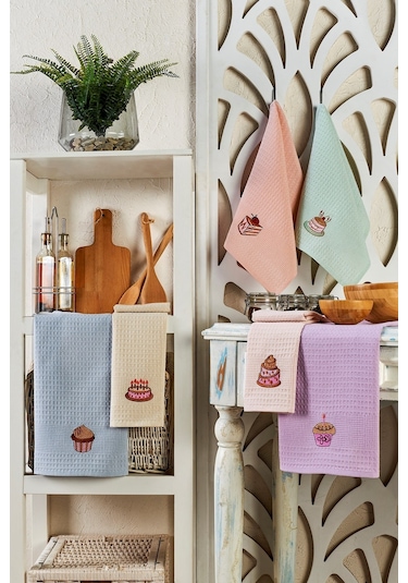 Rebeka Mutfak Havlusu Kurulama Bezi Seti 6'lı Kek