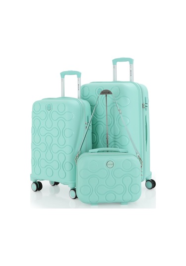 Mçs Polipropilen 3lü Valiz Seti Orta & Kabin & Makyaj V376 S23sy1000052-set 00190 Mint Yeşili