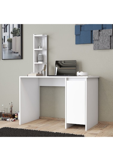 Umg Mobilya Ege Kulpsuz Çalışma Masası, Bilgisayar Masası Beyaz