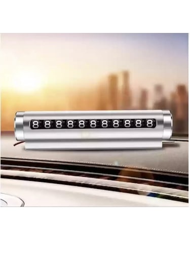 Point Gri Metal Kasa Numara Çevirmeli Araç İçi Telefon Numaratör Park Numarası Araba Numaratör