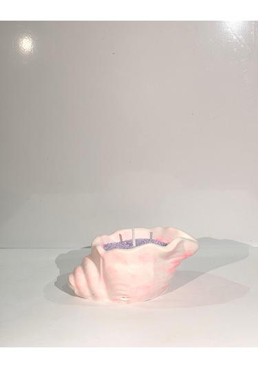Oyster Candle- El Yapımı Mum Mor