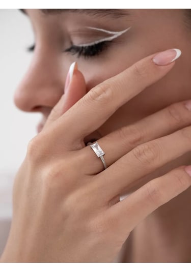 Sılverme 925 Ayar Gümüş Nişan Yüzüğü 203833993 Gümüş