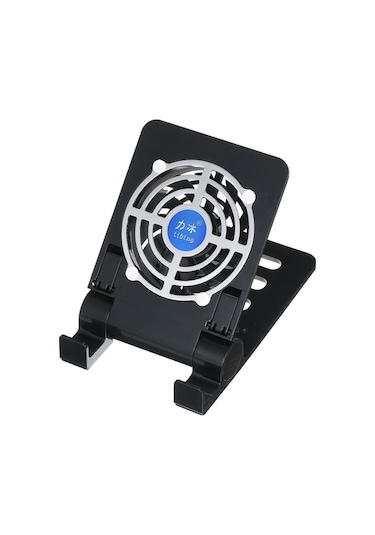 Fastbuy Siyah Cep Telefonu Tablet Soğutma Stantı, Ayarlanabilir Fanlı Düşük Gürültülü Evrensel Tutucu
