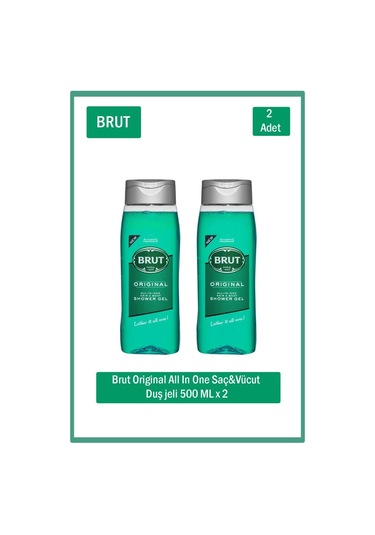 Brut Original Hair&body Shower Gel 500 Ml X 2 Adet Duş Jeli Çam - Deniz Rezenesi