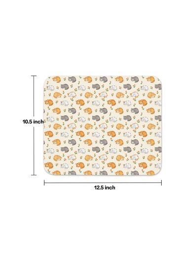 Durable Cat Desenli Mouse Pad 27x32cm, Kaymaz Rubber, Suya Dayanıklı-a48