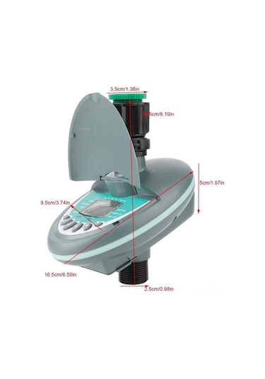 Pazly Akıllı Sulama Kontrol Cihazı 3/4 İnç Diş Otomatik Bahçe Sulama Zamanlayıcı