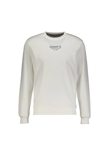 Cazador Erkek 3 İplik Sweatshirt Şardonsuz 5242 Ekru Ekru