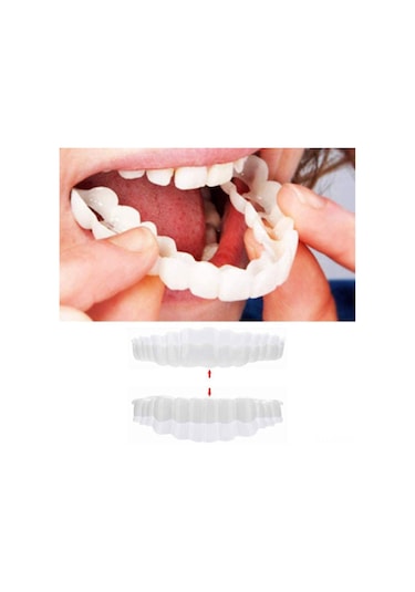 Hangfox Geçici Diş Kaplama, Üst Ve Alt Dişler İçin Dekoratif Protez, Kolay Takılabilir, Hemen Düzenli Parlak Dişler, Güvenli Konforlu Malzeme