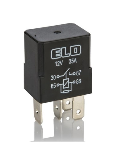 Dirençli Mikro Röle 12V 35A 4 Fişli Su Geçirmez ELO 780135121