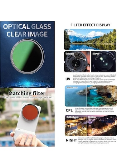 Konesam Xiaomi Mi 15ultra İçin 4x Makro Lens 67mm Fotoğraf Seti + Nd Gradyan Gri Filtre + Depolama Kutusu + Temizleme Bezi