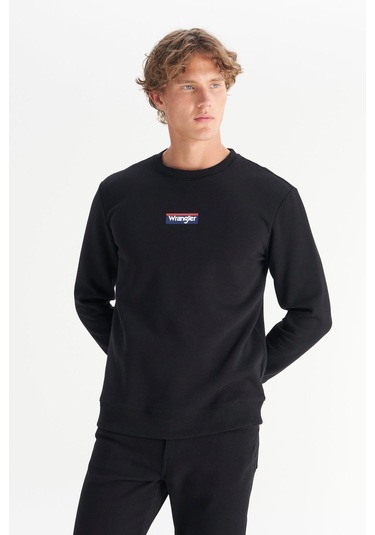 Wrangler Erkek Mid Logo Sweatshirt Black Çok Renkli