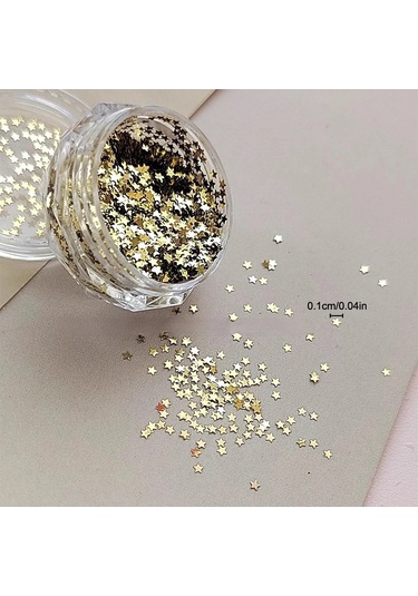 1mm Mini Köpüklü Yıldız Tırnak Glitter Köpüklü Pentagram Tırnak Dekorasyon Tırnak Salonu Tasarım Sevimli Aksesuarları Dıy Tırnak Sanat Tasarım Black