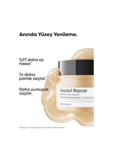 L'Oréal Professionnel Serie Expert Absolut Repair Yıpranmış Saçlar Için Onarıcı Maskesi 250 ML